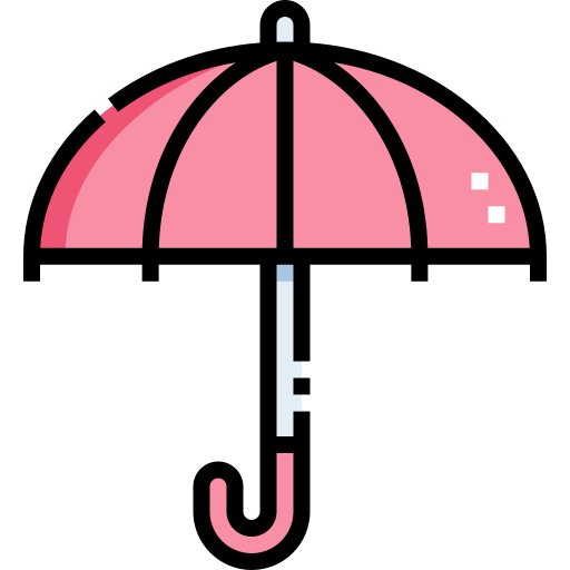 Umbrella Detailed Straight Lineal color icon