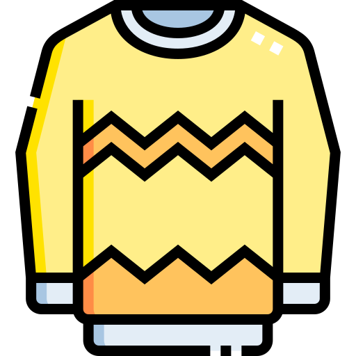 Sweater Detailed Straight Lineal color icon