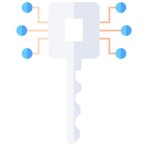 klucz cyfrowy Generic Flat ikona