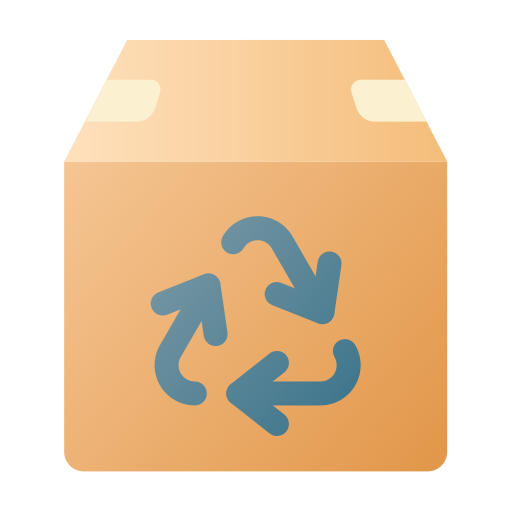 pudełko do recyklingu Generic Flat Gradient ikona