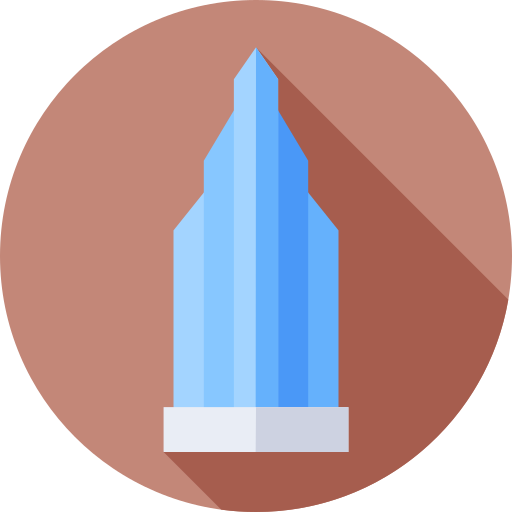 empire state building Flat Circular Flat icon
