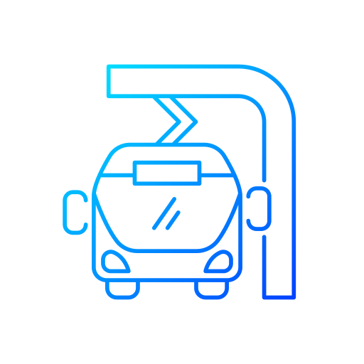 autobus elektryczny Generic Gradient ikona