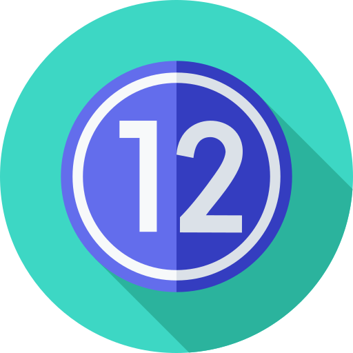 12 Flat Circular Flat ikona