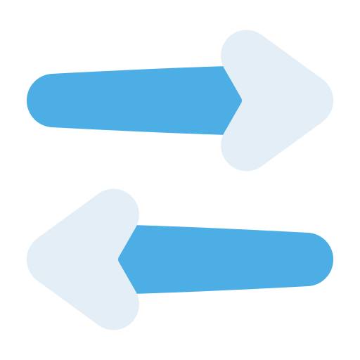 przeciwne strzałki Generic Flat ikona