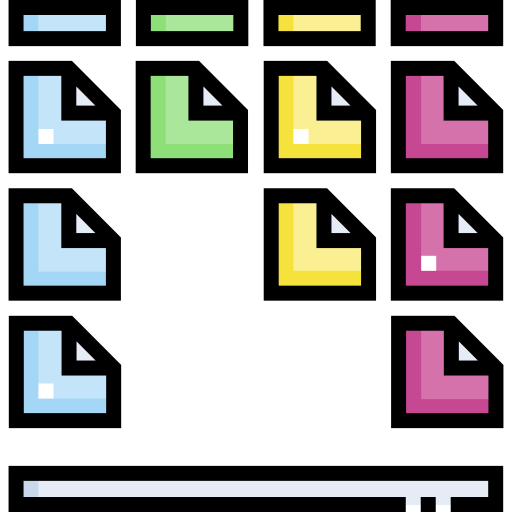 kanban Detailed Straight Lineal color icoon