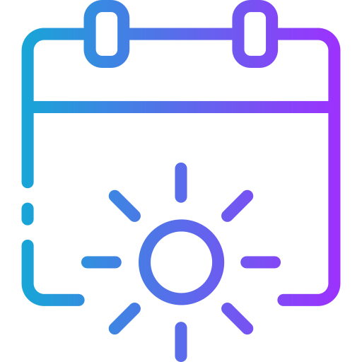 calendário Generic Gradient Ícone