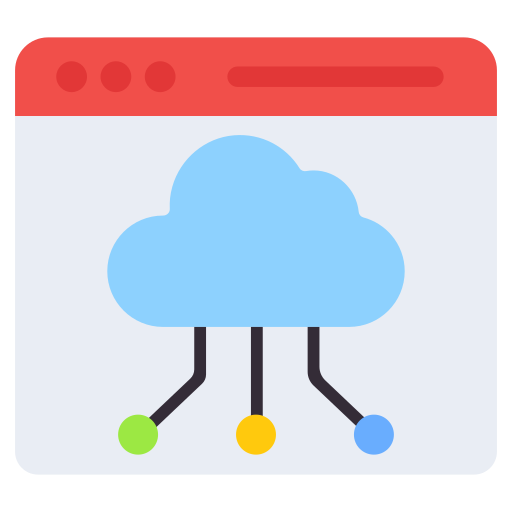 sieć w chmurze Generic Flat ikona