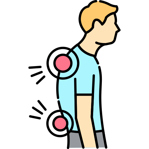 背中の痛み Generic Outline Color icon