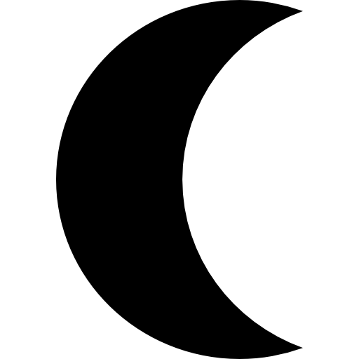 Moon phase black crescent shape Catalin Fertu Filled icon