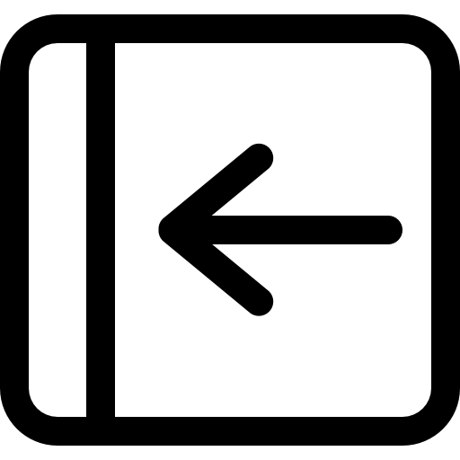 Символ интерфейса кнопки с закругленными контурами со стрелкой влево Catalin Fertu Lineal иконка