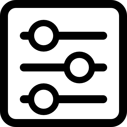 Символ квадратной кнопки интерфейса эквалайзера Catalin Fertu Lineal иконка