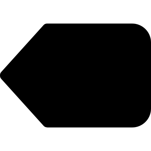 linker zwart pijlsymbool Catalin Fertu Filled icoon
