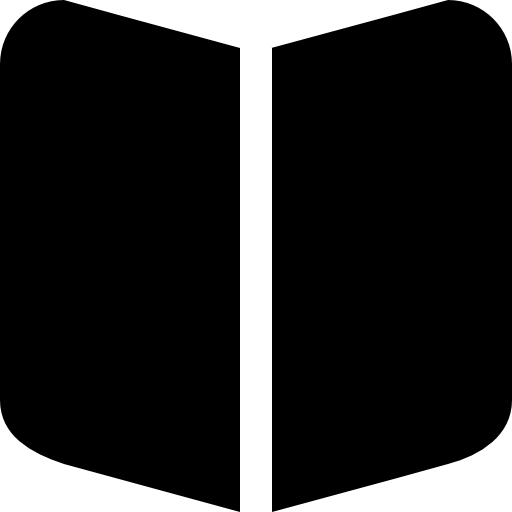 símbolo de livro aberto em preto Catalin Fertu Filled Ícone