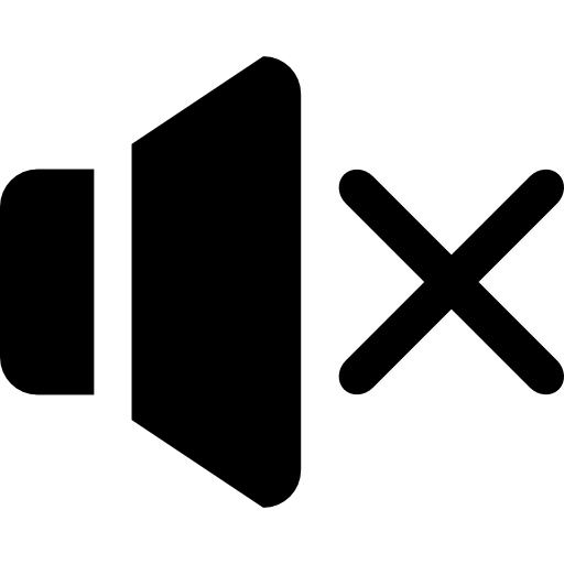 Mute speaker symbol of interface with a cross Catalin Fertu Filled icon
