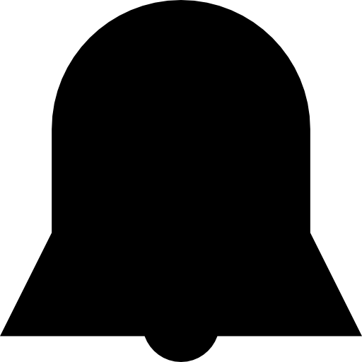 Bell silhouette black shape interface symbol of alarm Catalin Fertu Filled icon