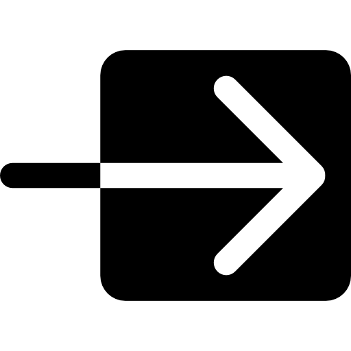 anmeldesymbol eines pfeils, der in ein schwarzes quadrat eintritt Catalin Fertu Filled icon
