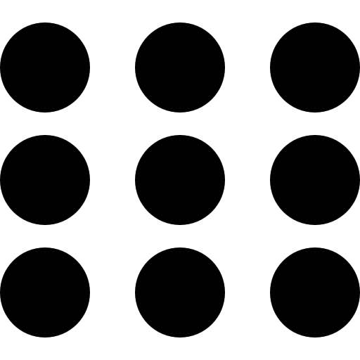 toetsenbord van negen cirkel voor digitale apparaten Catalin Fertu Filled icoon