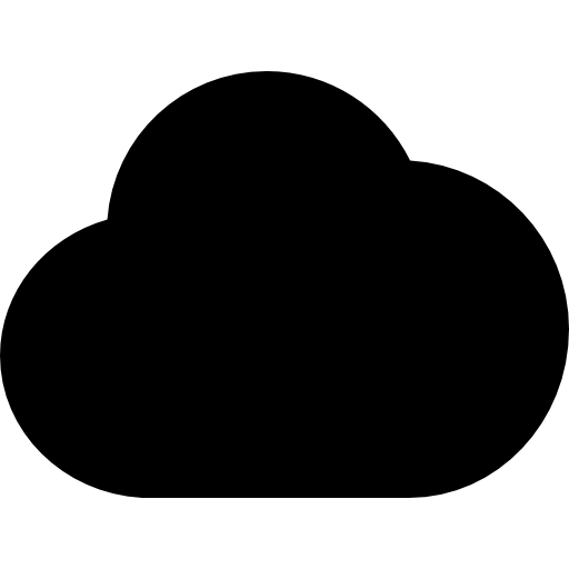 forma de nuvem negra Catalin Fertu Filled Ícone