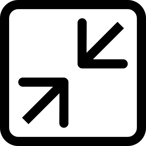 contrai il simbolo di due frecce che puntano al centro del pulsante quadrato Catalin Fertu Lineal icona