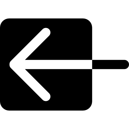 lewa strzałka i czarny kwadratowy symbol Catalin Fertu Filled ikona