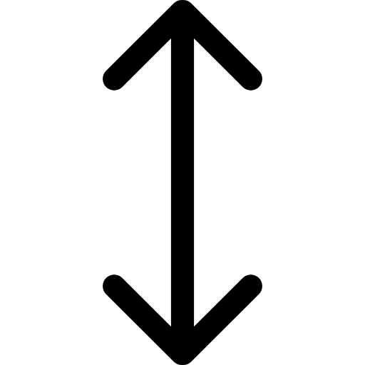 symbol pionowej podwójnej strzałki Catalin Fertu Lineal ikona
