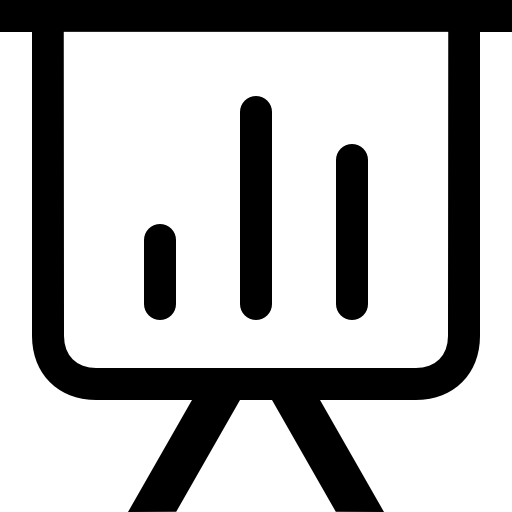 grafische geschäftspräsentation auf einem bildschirm Catalin Fertu Lineal icon