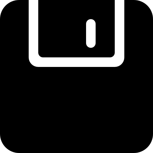 Сохранить черный символ интерфейса дискеты Catalin Fertu Filled иконка