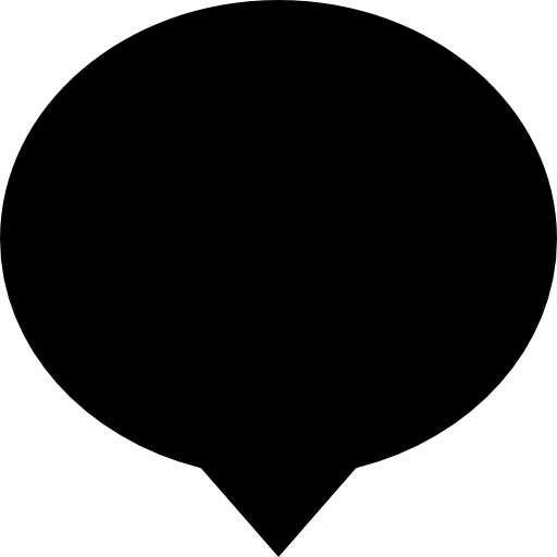 Oval black speech balloon Catalin Fertu Filled icon
