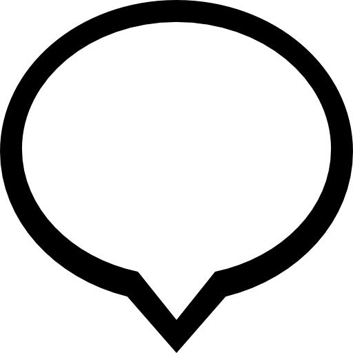 palloncino con contorno ovale di commento Catalin Fertu Lineal icona