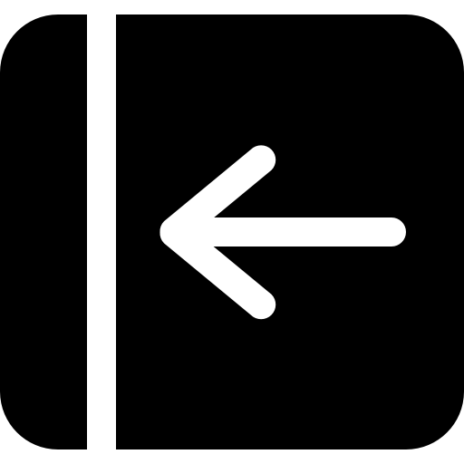 Back arrow solid square button Catalin Fertu Filled icon