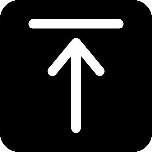 Up arrow black square button interface symbol Catalin Fertu Filled icon