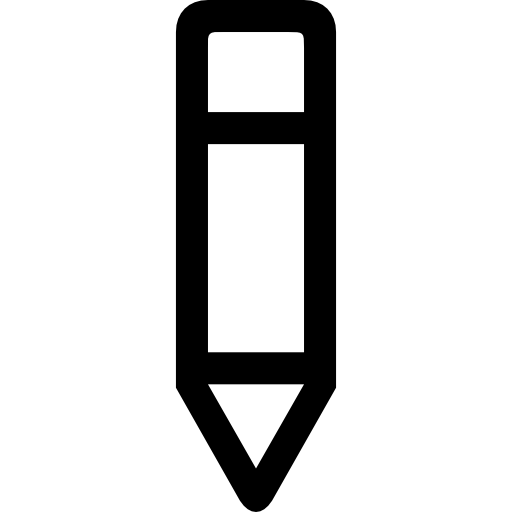 Pencil big outlined vertical tool symbol Catalin Fertu Lineal icon