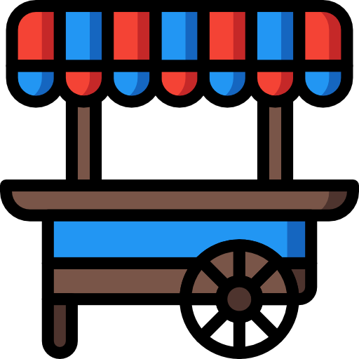 Food cart Basic Mixture Lineal color icon