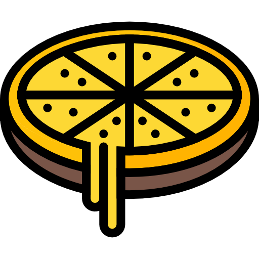 Pizza Basic Mixture Lineal color icon