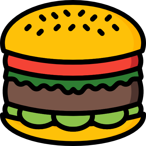 Burger Basic Mixture Lineal color icon