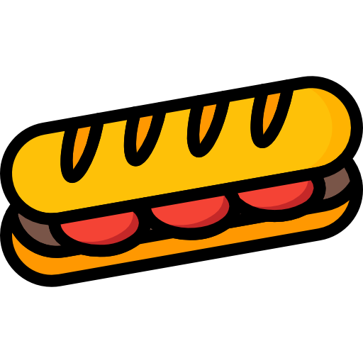 Sandwich Basic Mixture Lineal color icon