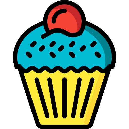 컵케익 Basic Mixture Lineal color icon