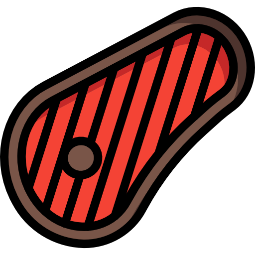 Steak Basic Mixture Lineal color icon