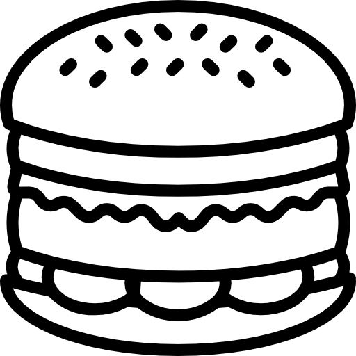 バーガー Basic Mixture Lineal icon