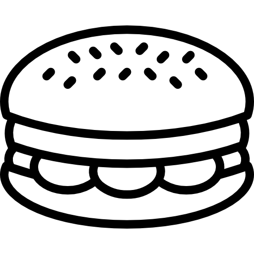 バーガー Basic Mixture Lineal icon