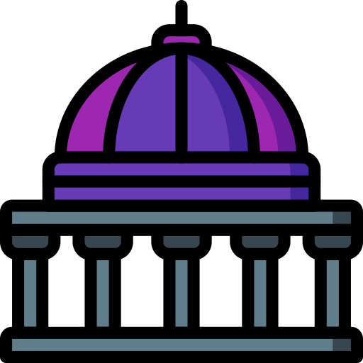 국회 의사당 Basic Mixture Lineal color icon