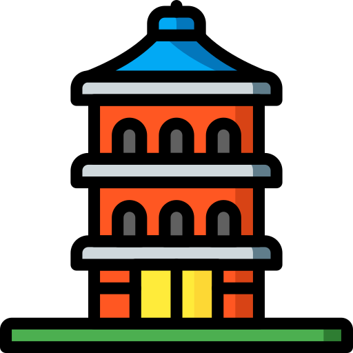 pagoda Basic Mixture Lineal color icona