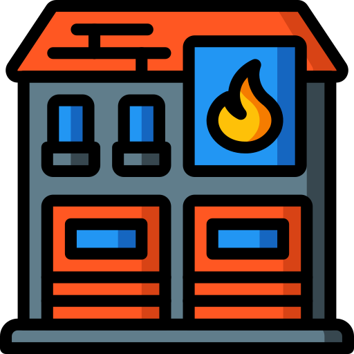 Пожарная станция Basic Mixture Lineal color иконка