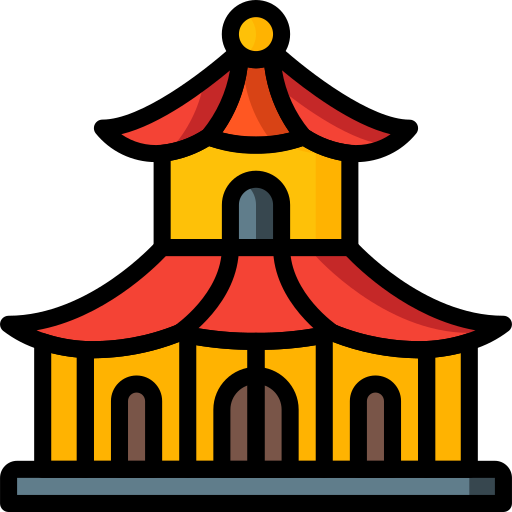 pagoda Basic Mixture Lineal color ikona