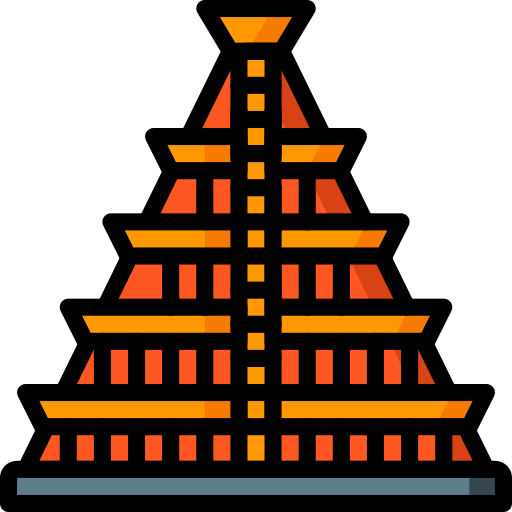 maya piramide Basic Mixture Lineal color icoon