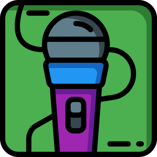mikrofon Basic Mixture Lineal color icon