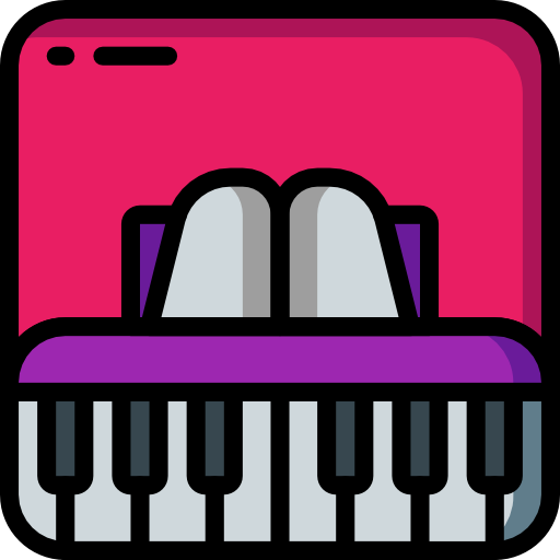 Фортепиано Basic Mixture Lineal color иконка