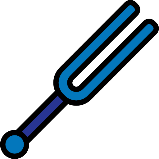 Tuning fork Basic Mixture Lineal color icon