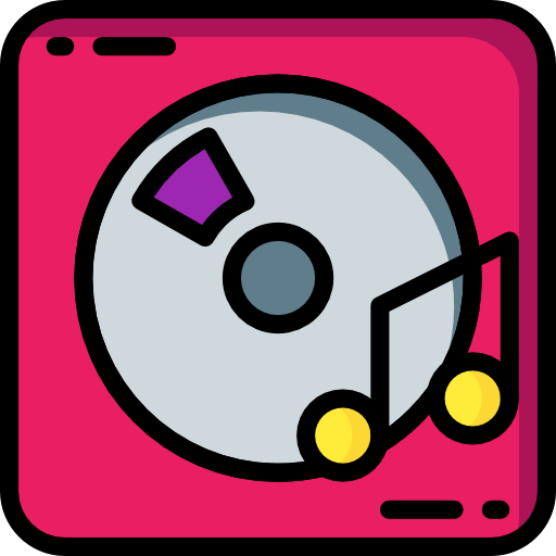 discos compactos Basic Mixture Lineal color icono
