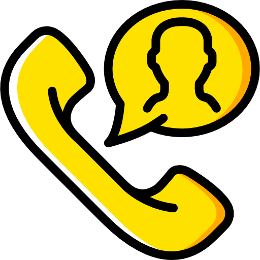 telefoongesprek Basic Miscellany Yellow icoon